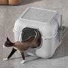 Полностью закрытый кошачий туалет, большой объем, подстилка для кошек, защита от проливания и попадания песка, туалет для домашних животных, пластиковая песочница для кошек, санитарный лоток