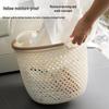 Японская ручная корзина для белья: Большой, Полый Дизайн для Хранения Грязной Одежды в Ванной