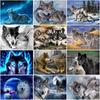 DIY Wolf 5D Diamond Painting Full  Round Drill Mosaic Kit Resin Animal Diamont Embroidery Cross Stitch Kits Wall Art Gift