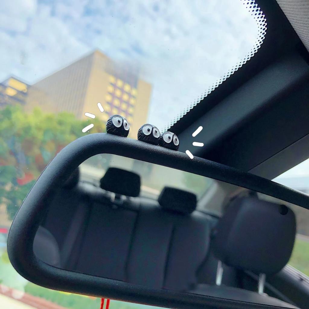 6 шт. Симпатичные черные эльфы, украшения для салона автомобиля, забавные автомобильные центральные консоли, зеркала заднего вида, украшения для автомобильных аксессуаров, приборной панели