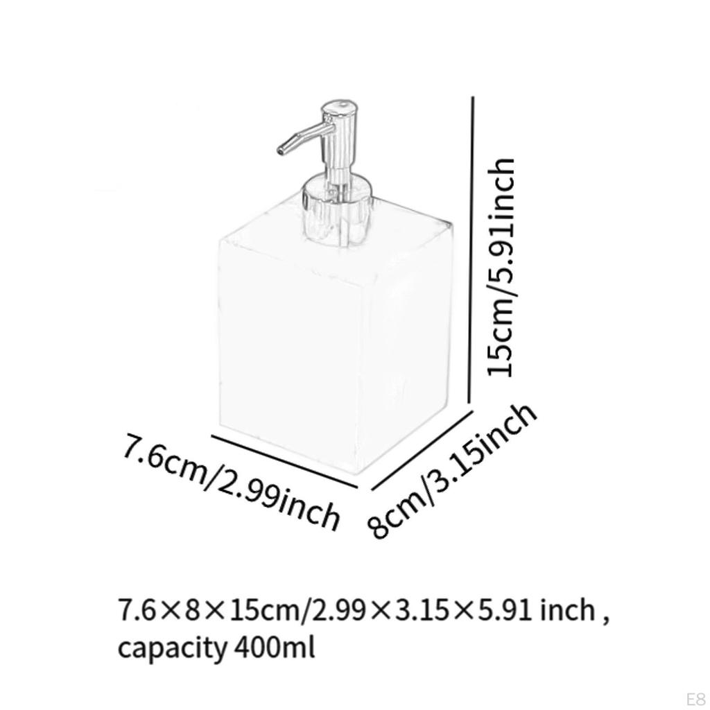 Диспенсер для мыла объемом 400 мл с мраморным дизайном для использования на столешнице
