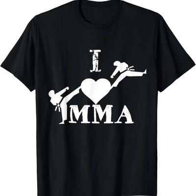 Футболка ММА Я люблю ММА Бокс Кикбоксинг BJJ Футболка Подарок