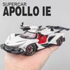 1:Масштаб 1:24 Модель игрушечного суперкара Apollo IE EVO Звук Свет Оттяни назад Сплав Литье под давлением Открывающиеся двери Модели Украшение для дома для детей