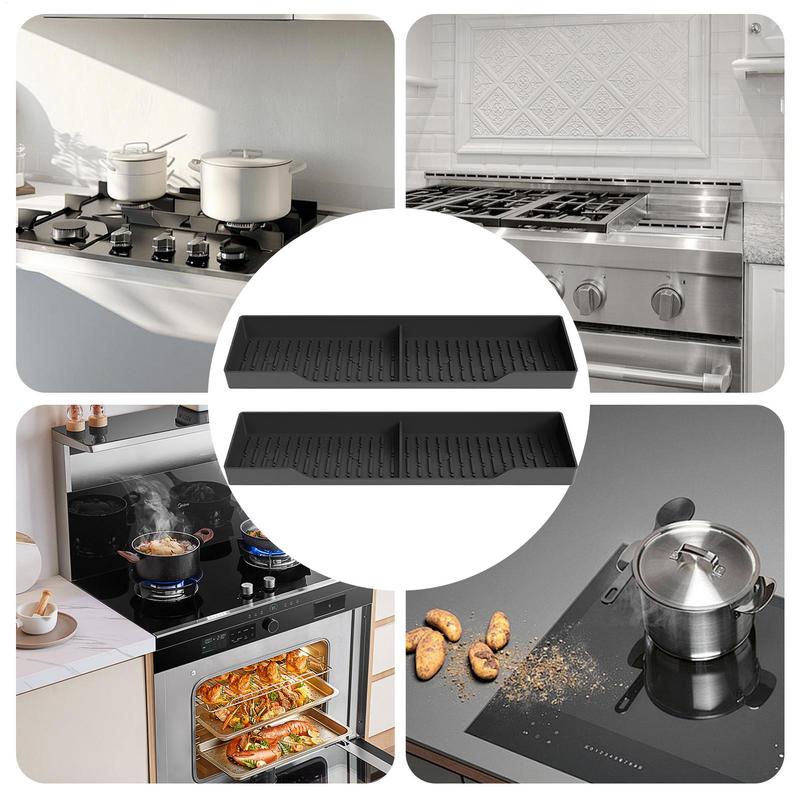 Magnetic Seasoning Rack for Stove Set of 2 Magnetic Silicone Seasoning Organizer Kitchen Storage Organization for Apartment