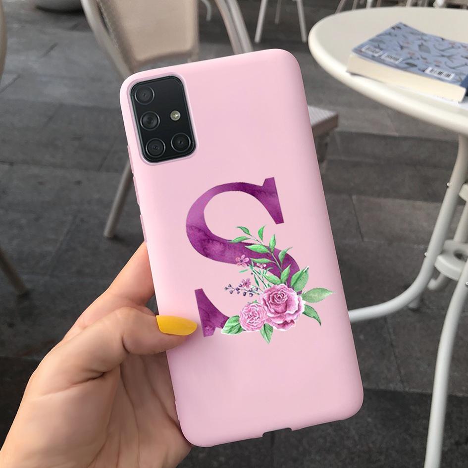 A51 Милый чехол с буквами для Samsung Galaxy A51 Чехол SM-A515F Тонкий Матовый Щит Матовый Fundas Для Samsung A51 A 51 5G Чехлы