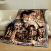 Retro Sherlock Holmes Detective Poster Dark Warm Blanket, Plush Throw for Movie Nights at Home, Fluffy Warm Blanket for Cold Evenings