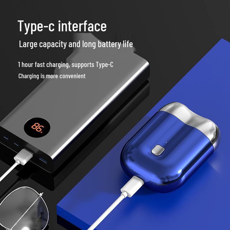 Мини Магнитная Двухлезвийная USB Дорожная Электробритва