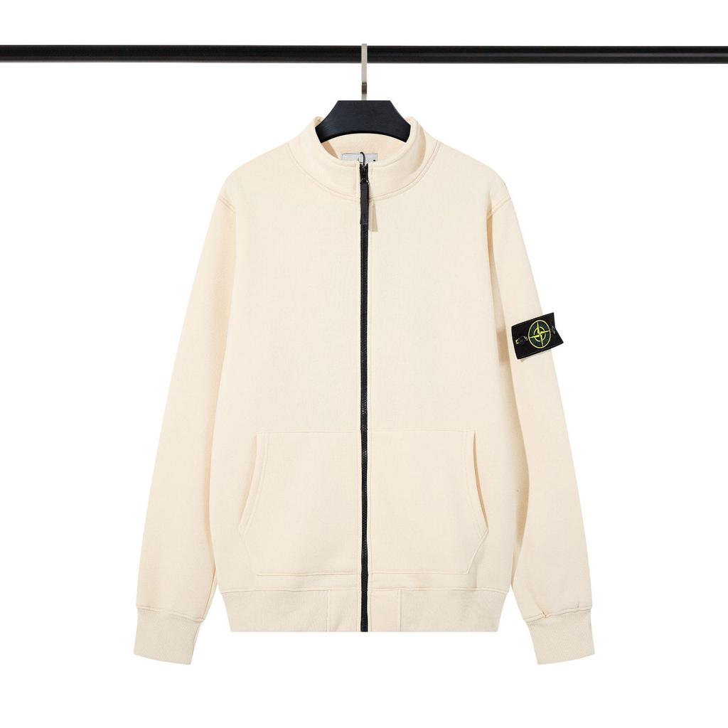 Толстовка на молнии с воротником-стойкой Cross Classic Stone из плотного флиса