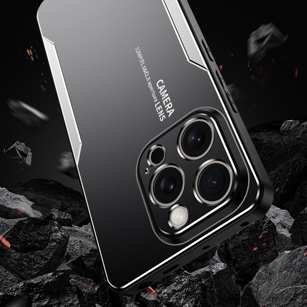 For iPhone 16 Pro Phone Case Aluminium Alloy TPU PC Back Cover