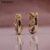 Серьги в виде капли с инкрустацией цирконами от PATAYA