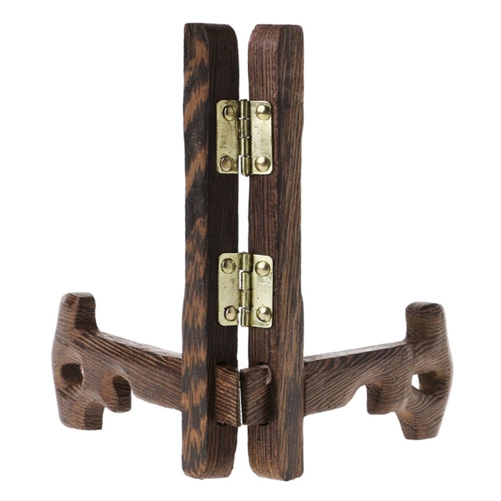 Home Wooden Picture Bracket 3-7inch Photo Frame Stand Easels Plate Holder Display Stand