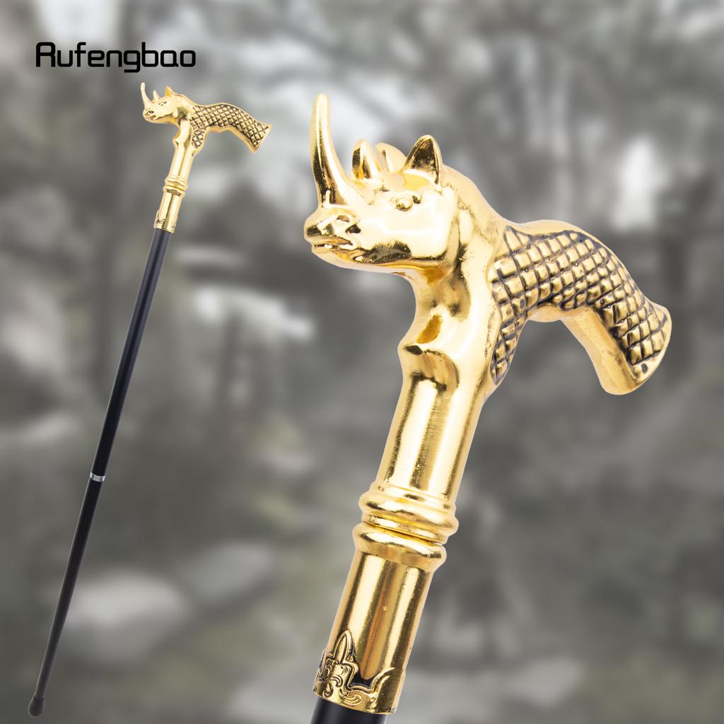 Золотая голова носорога модная трость декоративная трость косплей винтажная вечеринка модная трость посох 91 см