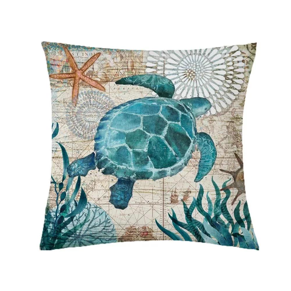 Sea Mermaid Throw Pillow Cover With Short Plush Print For Living Room Sofa Decoration Cushion Cover Pillow Covers Decorative