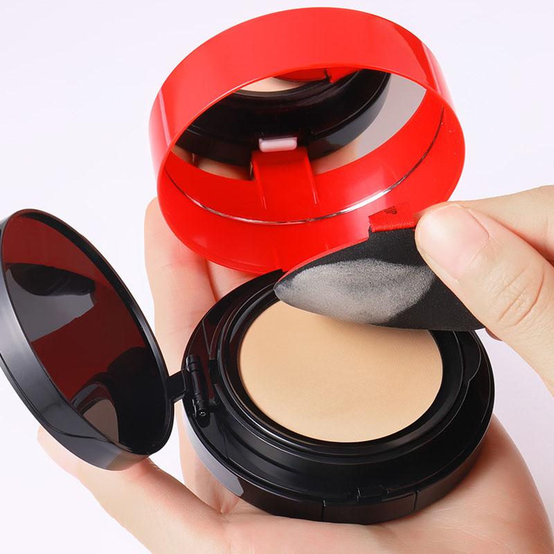 Double Layer Red Air Cushion Moisturizing Moisturizing Concealer Anti-sweat Lasting BB Cream Pressed Powder