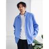 [Магазин Beaming life от BEAMS] Рубашка с длинным рукавом из полиэстера, широкая, обычного цвета, мужская, SAX S_92110375147