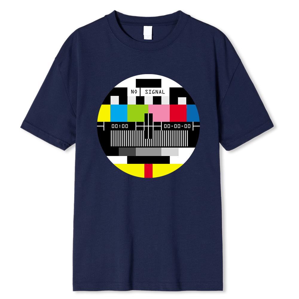 No Signal Мужская футболка в стиле хип-хоп, уличные топы и футболки, новинка, геометрический узор, короткий рукав, летняя хлопковая футболка, футболки больших размеров