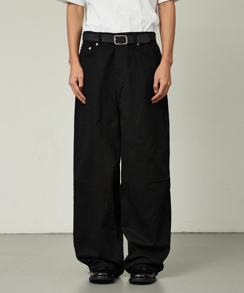 P.IN.O 953 Cotton Wide Pants - Black