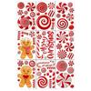 9pcs Cute Christmas Candy Cane Stickers, Seamless Christmas Window Stickers