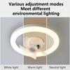 Вращающийся на 360° потолочный светильник-вентилятор 3 цвета/RGB 3 скорости Патрон E27 Вентилятор с пультом дистанционного управления Таймер Для освещения спальни гостиной