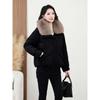 Womens Short Puffer Coat With Faux Fur Collar Winter 2026 Thick Warm Loose Fit Korean Style Cotton Jacket