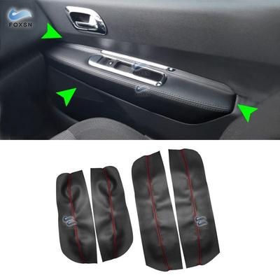 Для Peugeot 3008 2011 2012 4 шт. Микрофибра Кожа Автомобиль Интерьер Дверь Подлокотник Панель Накладка Отделка