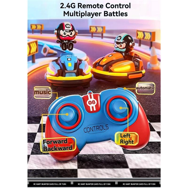 RC Battle Bumper Car Toy для малышей, мальчиков и девочек, катапультный робот, картинг, музыка, свет, RC Battle Game для детей, семейные сражения