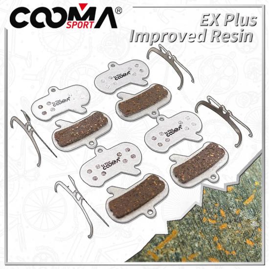 4 Pairs Ex Plus Bicycle Disc Brake Pads For SRAM Maven All series Caliper, Improved Resin