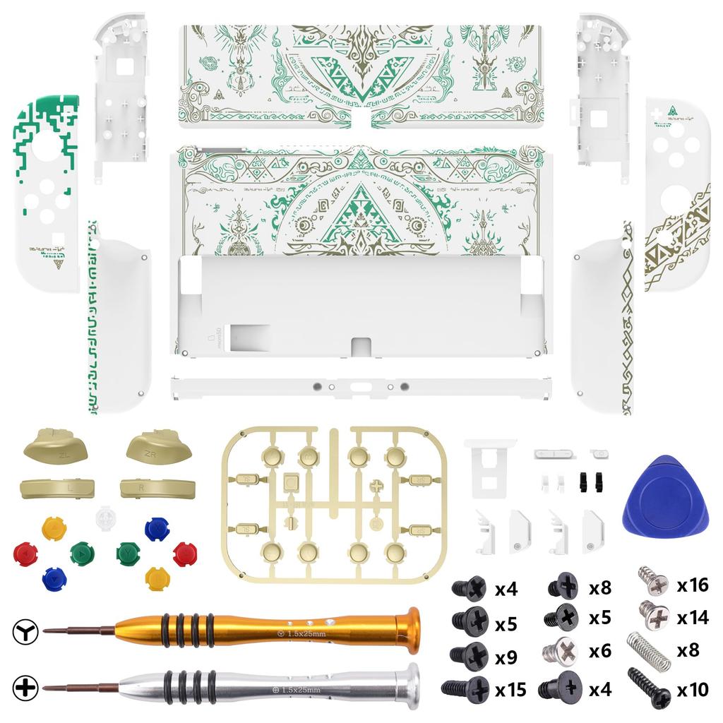 Не основной блок Переключатель Переключатель для OLED Joycon портативный контроллер узорчатая задняя пластина для Switch OLED PC переключатель Поставляется с задней подставкой и полным