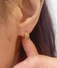 Helene Jewelry Серьги-гвоздики из стерлингового серебра 925 пробы с узором в полоску-колонку