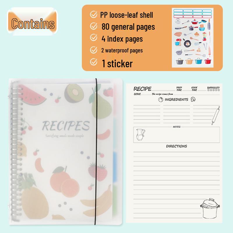 "DIY Family Recipe Journal: Cross-Border Loose-Leaf Cookbook"