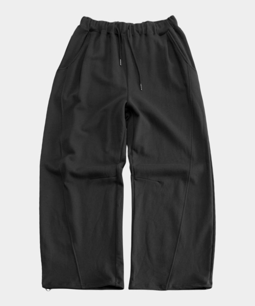 SOMEPLACE MAN Embroidered Detail Curved Wide Cut Sweatshirt String Training Pants _3 Colors