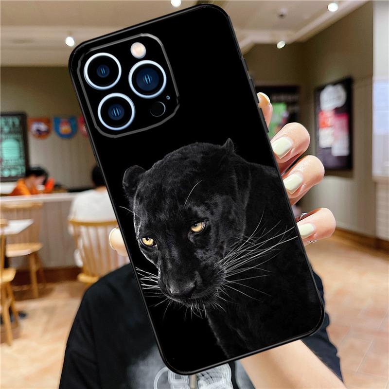 Чехол для телефона Гепард Пантера Для iPhone 11 12 13 14 16 15 Pro Max Mini XS X XR 7 8 Plus Мягкая Защитная Крышка
