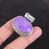 Purpurite Pendant Genuine Gemstone Pendant 925 Sterling Silver Pendant Dainty Vintage Pendant Handmade Jewelry Gifts For Mom Stylish Pendant