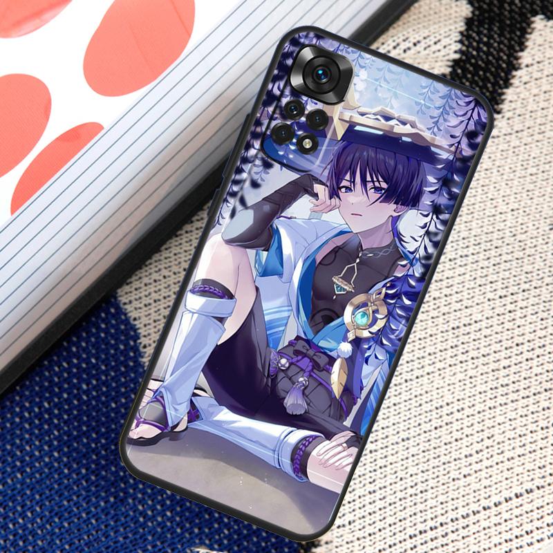 Чехол Genshin Impact Scaramouche для Xiaomi Redmi Note 12 11 10 9 8 Pro Note 8T 9S 10S 11S Redmi 10 10C 12C 9C