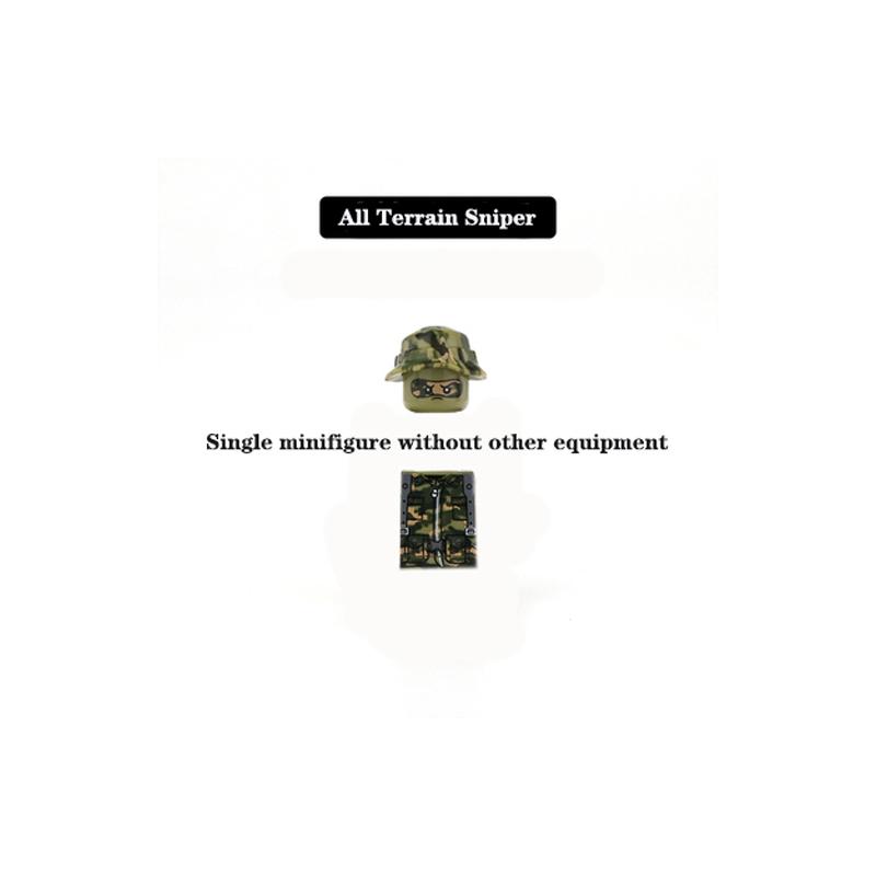 Military All-Terrain Sniper Camouflage Clothing Building Blocks Soldier Figures Weapon AWM Gun Parts MOC Game Bricks Kids Toys