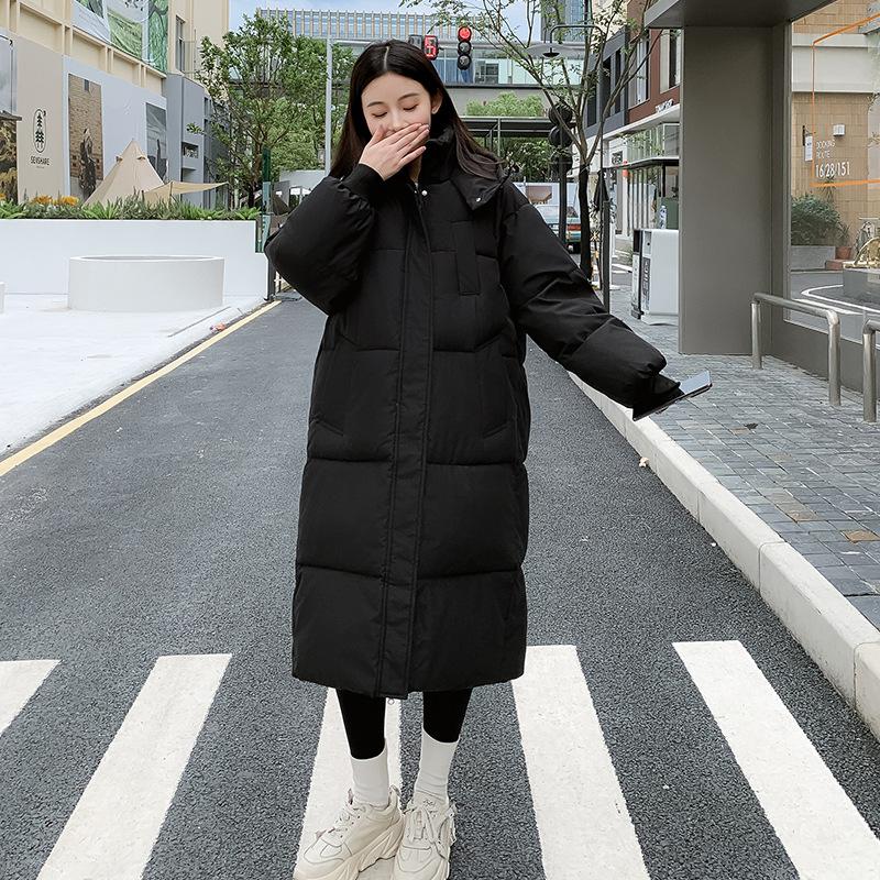 Европейская хлебная одежда длинная пуховая хлопковая одежда женские свободные осенне-зимние пальто утолщенные хлопковые куртки новые модели