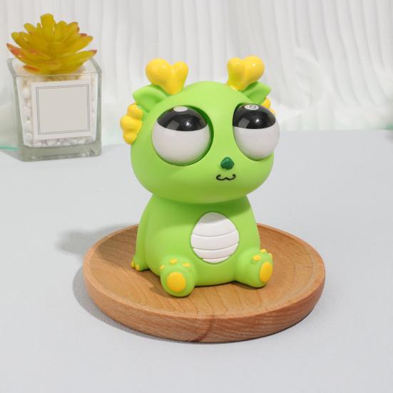 Popping Eye Dragon Squeeze Toy Anxiety Stress Relief Sitting Cartoon Dragon Pinch