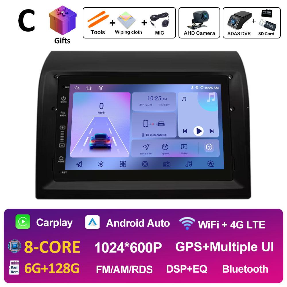 7-дюймовый Android Автомагнитола Видео Мультимедийный Плеер Для Fiat Ducato 2006 2007 2008 2009 - 2016 Беспроводной Carplay Bluetooth Головное Устройство