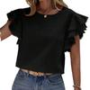 Women's Casual Summer Ruffle Batwing Sleeve Top