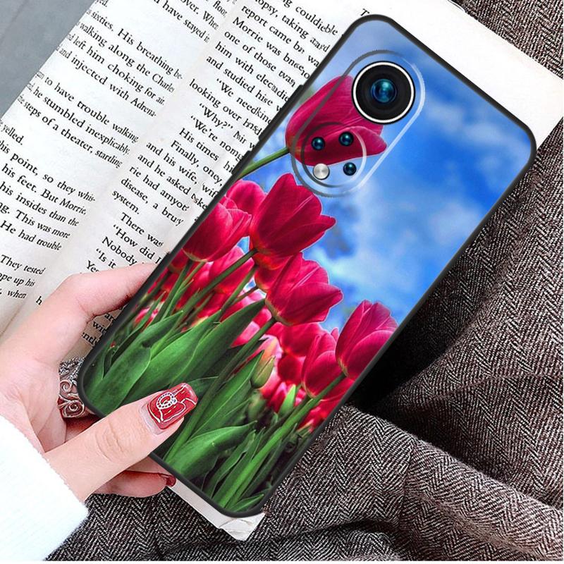 Чехол-цветок с весенними тюльпанами для Honor Magic 5 6 7 8 Pro Honor Win RT X9d X9c X9b X9a X8c X8b 50 70 90 400 200 Lite