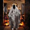 Хэллоуин Плащ с капюшоном Косплей Костюм Длинная накидка волшебника с нерегулярной сеткой Дом с привидениями NPC