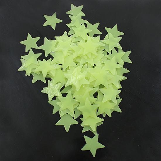 100шт светятся в темноте детская комната космические звезды настенные наклейки домашние потолочные наклейки