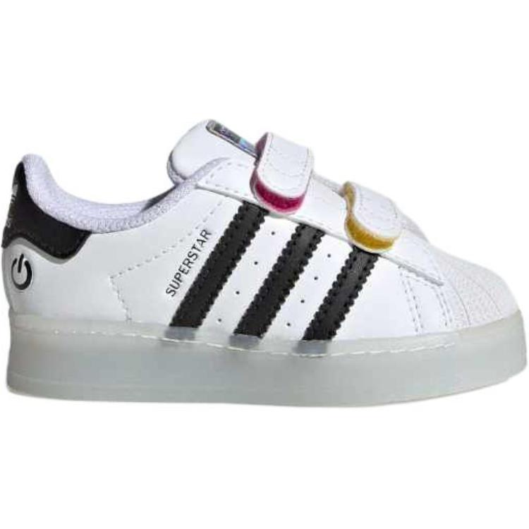 Adidas Набор светодиодных фонарей Superstar CF I - Белый Черный Детские Кроссовки Облачно-Белый Основной-Черный Небесно-Синий JI0508