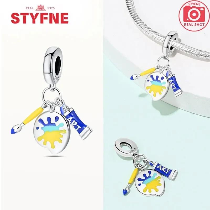 Медьоригинал Звездное небо Подсолнух Зеленое пшеничное поле Масляная живопись Подвески Бусины Для женщин DIY Изящные украшения Подарок