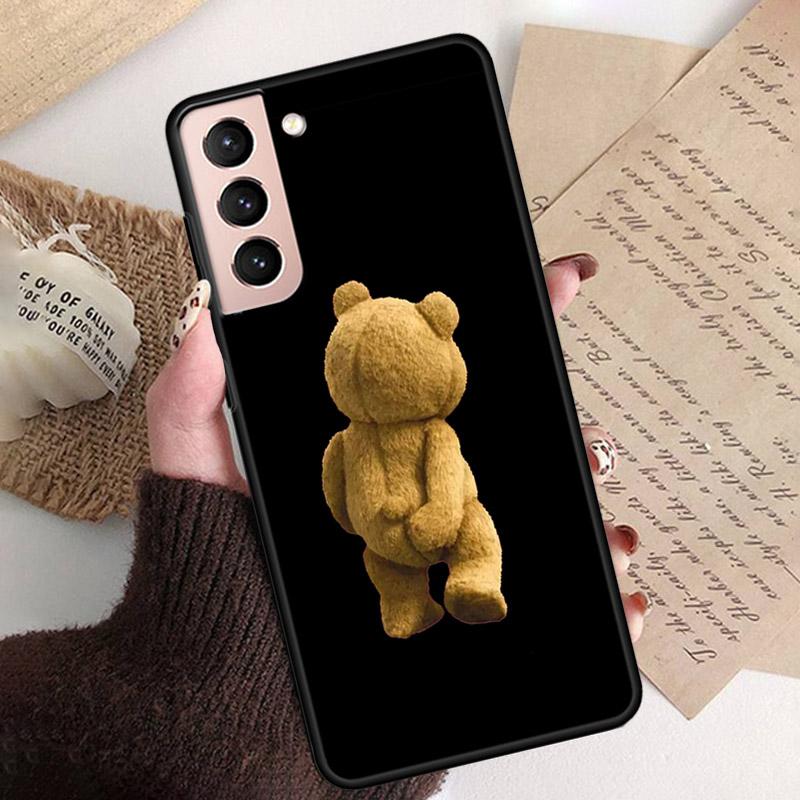 Phone Case for Samsung S26 S25 S24 S23 S22 Ultra S23 S22 S25 Plus S24 FE S26Edge Cartoon Teddy Bear Beer Phone Capa