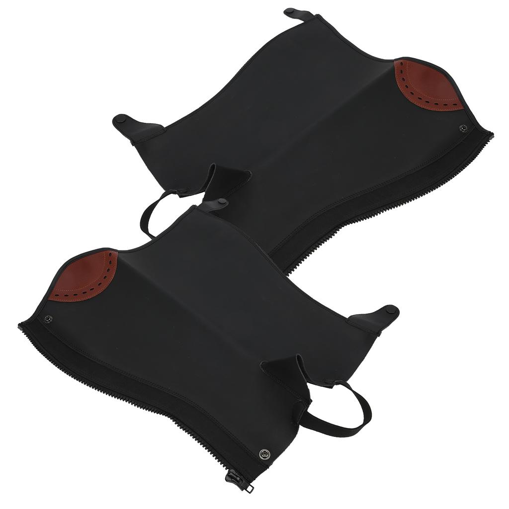 2Pcs Leather Half Chaps Equestrian Horse Riding Half Chaps Leg Guard Protector for AdultsXXL