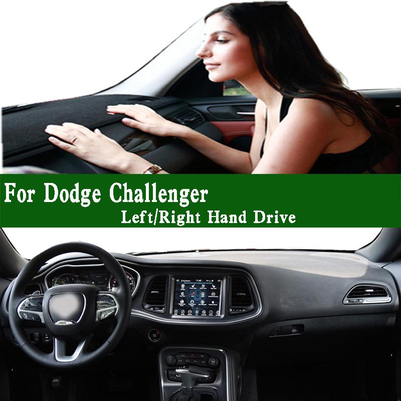 For Dodge Challenger SXT SRT 2015- Dashmat Dashboard Cover trument Panel Sunscreen Anti-Dirt Pad Dash Mat Ornaments