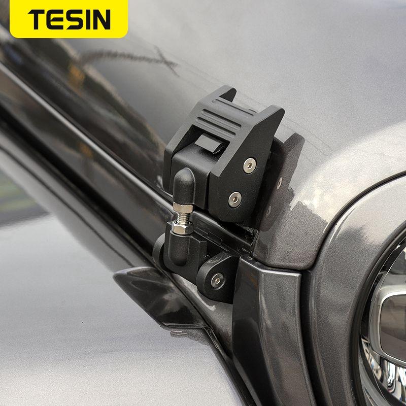 TESIN защелка капота автомобиля, замки, комплекты крышек для Jeep Wrangler JL Gladiator JT 2018 2022 2023