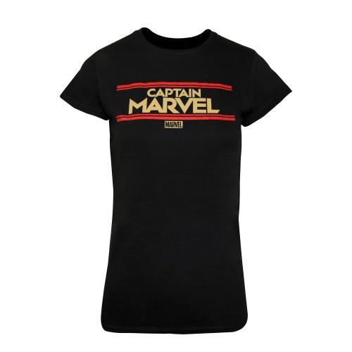 Футболка женская / женская с надписью Captain Marvel