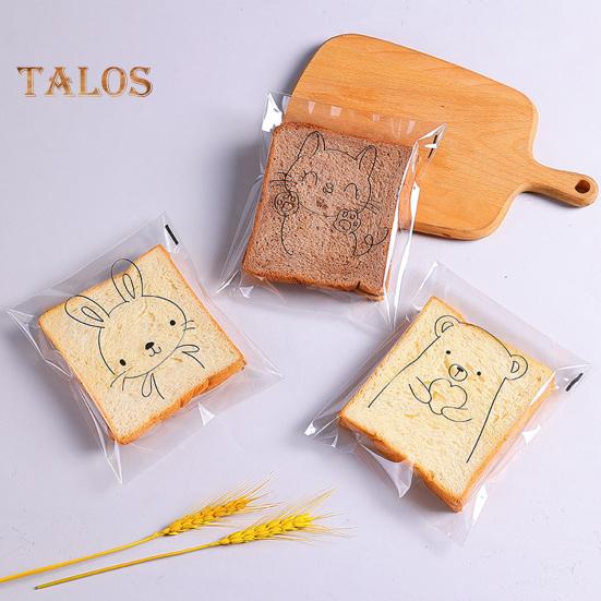 100 шт. сумки для конфет, экологически чистые многофункциональные пищевые утилиты, милые животные, домашние сумки для булочек с ананасом, кухонные принадлежности